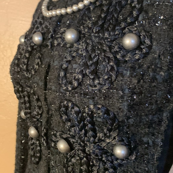 NWT Express Black Tweed Status Majorette Jacket.  Sz XS - Picture 5 of 7